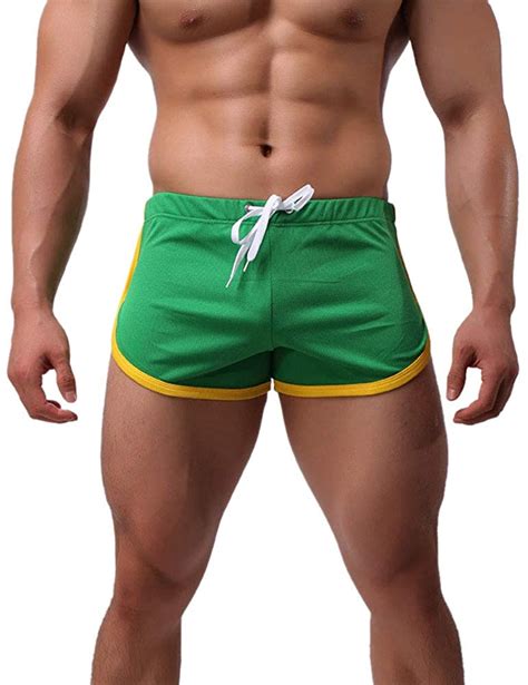 Kamuon Mens Sexy Built In Pouch Running Bodybuilding Workout Gym