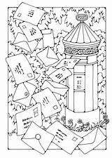 Coloring Mailbox Pages Edupics Choose Board Drawings Colouring Draw Large sketch template