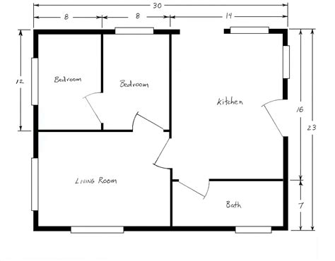 simple house floor plan examples image