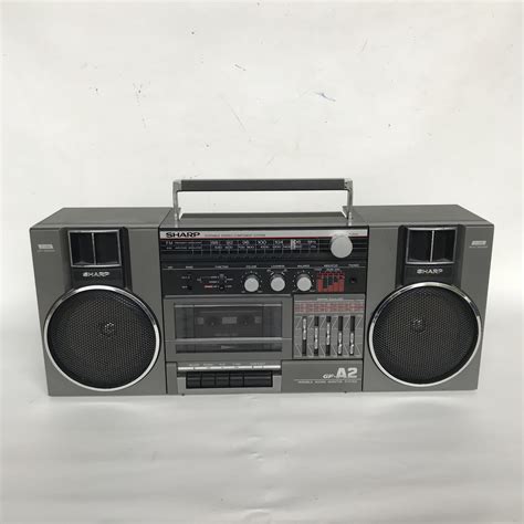 vintage sharp  style boombox radiocassette player model gf  testedworks boombox
