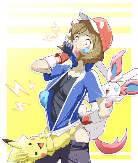 serena x metalhead pikachu pokemon x y by materclaws on deviantart