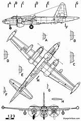 Neptune Lockheed Drawings Aircraft Scale Blueprints Airplanes Cutaway Airplane Three Views Blueprintbox Orion Military Plans Rcgroups Modern sketch template