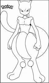 Mewtwo Pages Lineart Sheets Pokémon sketch template