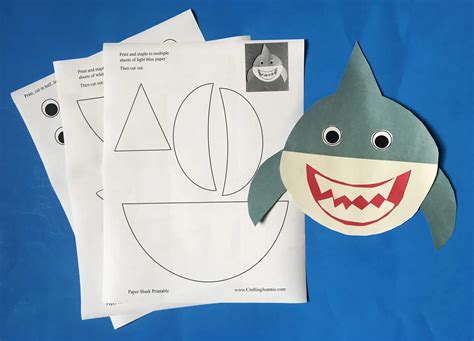 paper shark ocean animal craft   group  kids crafting jeannie