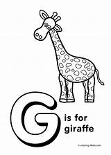 Letter Coloring Alphabet Pages Printable Preschool Words Kids Activities Worksheets Sheets Letters Drawing Giraffe 4kids Start Book Printables Template Related sketch template