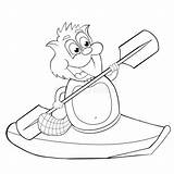 Canoe Beaver sketch template