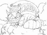 Totoro Miyazaki Catbus Ghibli Neighbor Getdrawings 塗り絵 ぬりえ Totoros 大人 Colorier 保存 Letscolorit sketch template