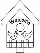 Coloring Pages Birdhouse Welcome Spring Bird House Color Clipart Printable Fall Print Coloringpagebook Kids Getcolorings Book Pag Getdrawings Library Popular sketch template
