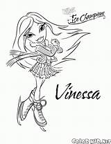 Coloring Pages Bratz Skating Ice Vanessa Colorkid Getcolorings sketch template