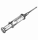 Syringe Vector Needle Clipart Hypodermic Coloring Clip sketch template