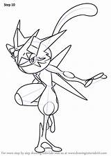 Ash Greninja Pokémon sketch template