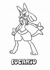 Lucario Pokemon Coloring Mega Pages Getcolorings sketch template