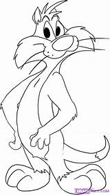 Sylvester Tunes Looney Colorear Malowanki Cartoons Wydruku Dzieci Nonni Festa öffnen Rysunki sketch template