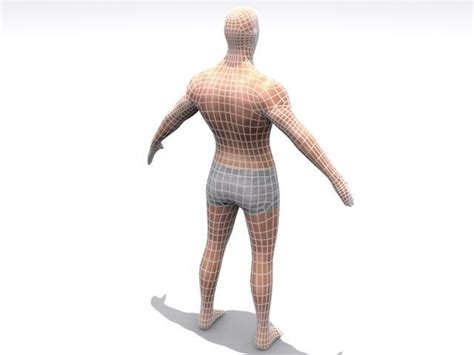 3d Model High Resolution Male Vr Ar Low Poly Max Obj 3ds Dxf