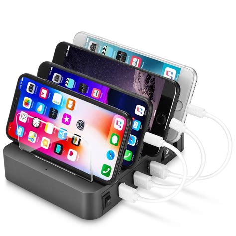 multi port usb stand charger docking usb charging station dock qc  quick charger  mobile