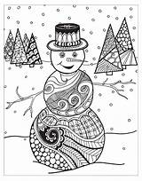 Coloring Winter Pages Snowman Printable Wonderland Sheet Scene Adult Zendoodle Christmas Macmillan Adults Colouring Sheets Books Kids Color Rocks Choose sketch template