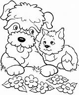 Coloring Pages Kitten Printable Kittens Cat Color Kids Cute Print Puppy Puppies Little Bestcoloringpagesforkids sketch template
