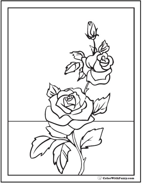rose realistic flower coloring pages iremiss