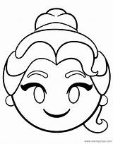 Coloring Pages Emoji Disney Emojis Belle Printable Disneyclips Santa Unicorn Cute Pdf Choose Board sketch template