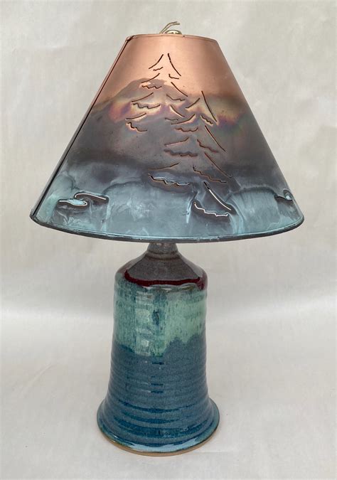 handmade pottery lamp weaverville nc studio store salvaterra pottery