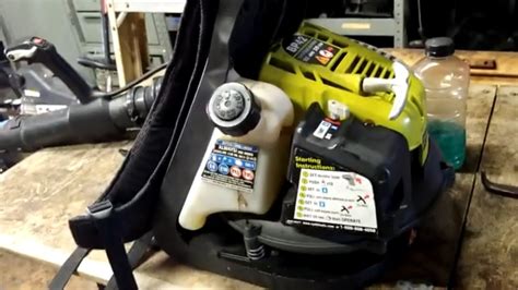 Ryobi Bp42 Backpack Blower Carburetor Adjustment Youtube