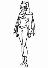 Batgirl Superhero sketch template