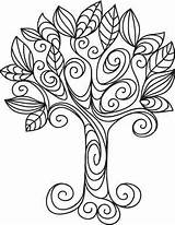Tree Doodle Coloring Urbanthreads Productid Aspx sketch template