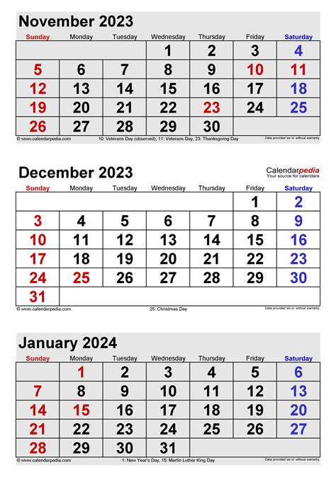 printable calendar december  january  printable