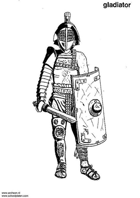 coloring page gladiator  printable coloring pages img