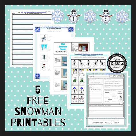 printable winter worksheets  therapy source