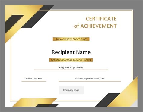 award certificate template  word templates