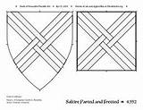 Saltire Fretted Traceable sketch template