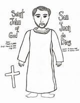 Coloring Saints Pages Comments Juan San sketch template