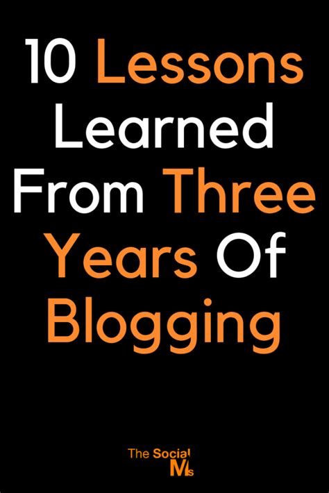 lessons learned   years  blogging