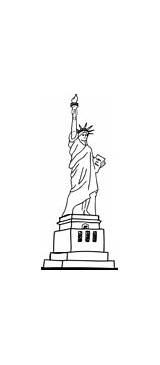 Coloring York Pages Liberty Statue sketch template