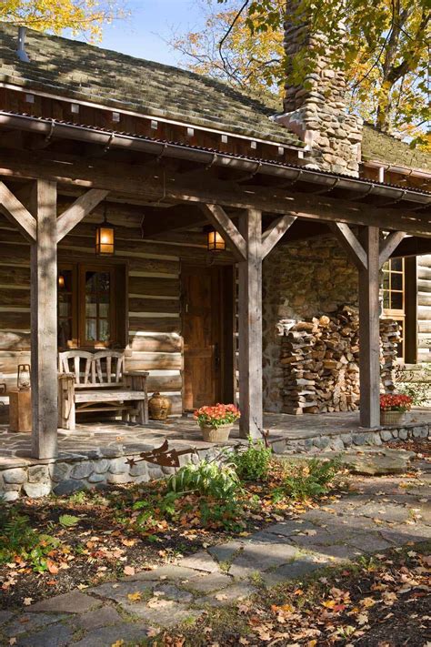 striking rustic stone  timber dwelling  ontario canada log cabin homes guest cabin