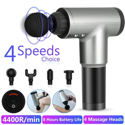 6 Speeds Massage Gun Rechargeable Handheld Deep Tissue Massager