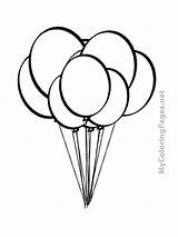 Balloon Balloons Drawing Coloring Pages Color Printable Line Outline Bunch Clipart Print Kids Clip Air Hot Getdrawings Specials Find Book sketch template