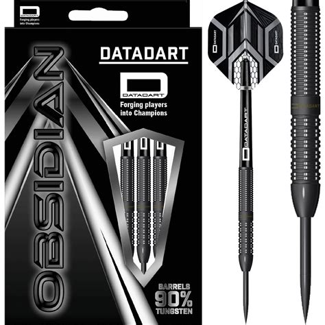 datadart obsidian darts steel tip  straight black pvd