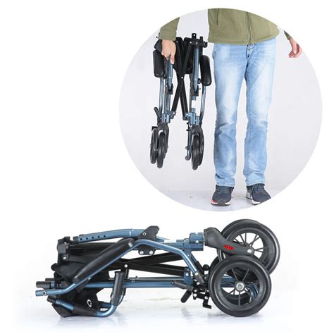 premium portable foldable heavy duty transport wheelchair lightweight zincera