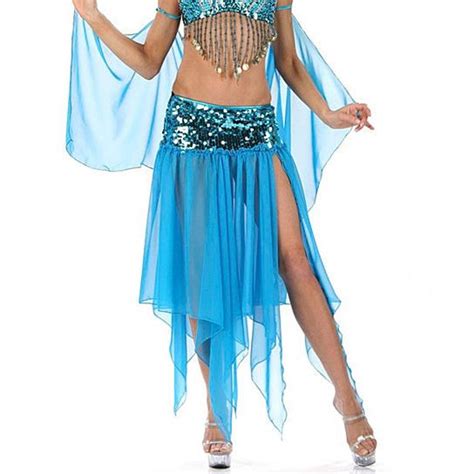 Belly Dance Princess Costume Blue Sl Add Shells