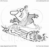 Lumberjack Outline Cartoon Royalty Pages Coloring Rolling Log Illustration Rf Toonaday Clip Getcolorings Ron Leishman sketch template