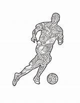 Football Zentangle Adults sketch template