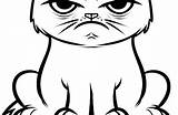 Grumpy Cat Coloring Pages Drawing Printable Sketch Clipartmag Collection Getcolorings Getdrawings Paintingvalley sketch template