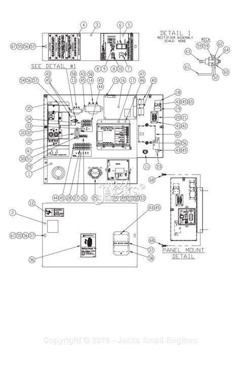 generac   parts diagram  control panel