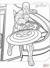 Coloring Avengers America Pages Print sketch template