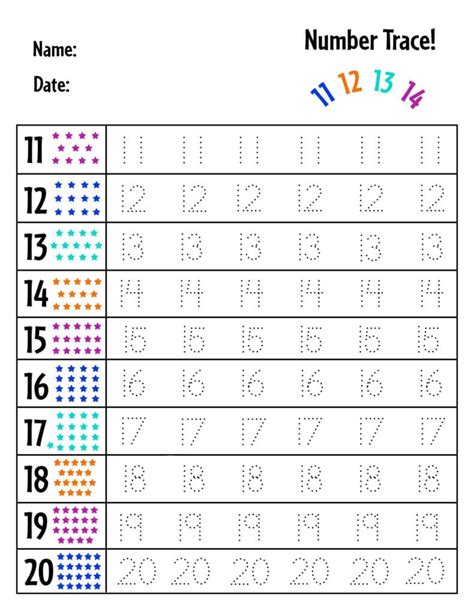 numbers   tracing worksheets  hollydog blog