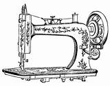 Sewing Machine Drawing Machines Coloring Pages Clip Printable Choose Board Antique Clipart sketch template