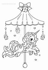 Coloring Pages Pony Carousel Yampuff Unicorn Gingerbread Lineart Deviantart Holiday Girl Printable Malebøger Tegninger Malesider Color Choose Board Book Halloween sketch template