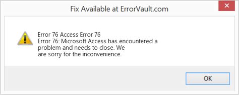 how to fix error 76 access error 76 error 76 microsoft access has